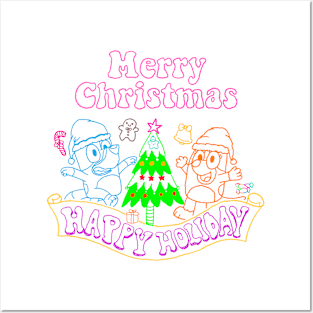 Bluey Christmas Kids Sketch Posters and Art